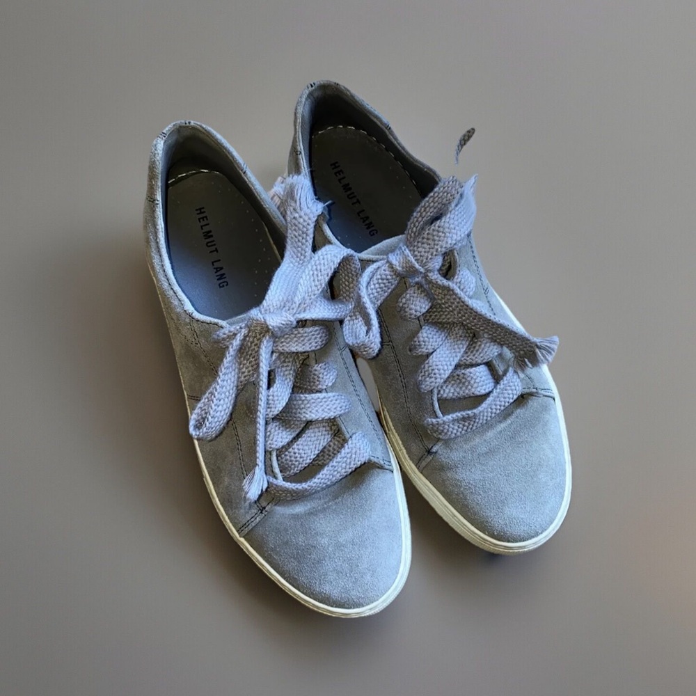 Helmut Lang Sneakers Shoes Women’s Gray Suede Margom Sole Made in Italy 39 EUC